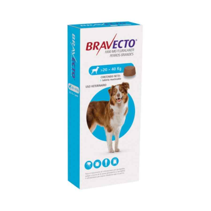Bravecto 1000mg para Perro 20 a 40kg 1 Tab., , large image number null