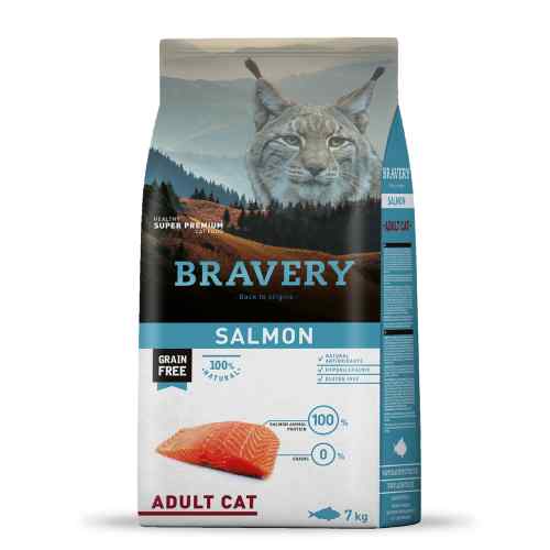 Bravery Salmón Adult Cat Alimento Seco Gato, , large image number null