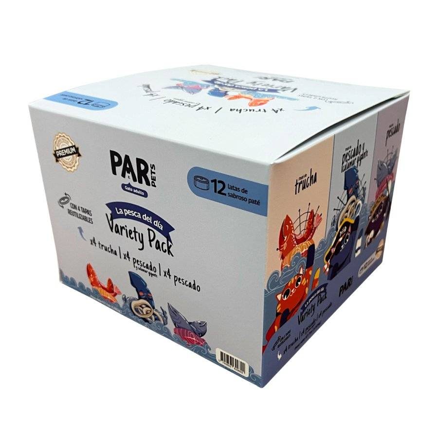 Par Pets Gato Variety Pack "La pesca del día" 12 unds