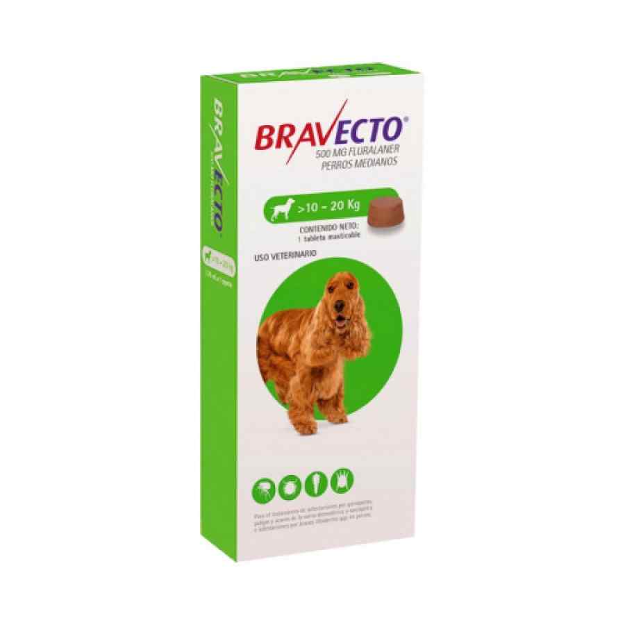 Bravecto 500mg para Perro 10 a 20kg 1 Tab., , large image number null