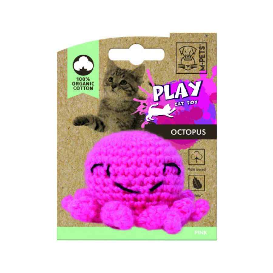 Peluche para gato octopus 100% algodon con catnip rosado, , large image number null