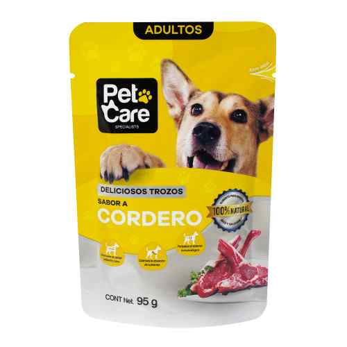Pet Care Pouches Perro Sabor Cordero 95g, , large image number null