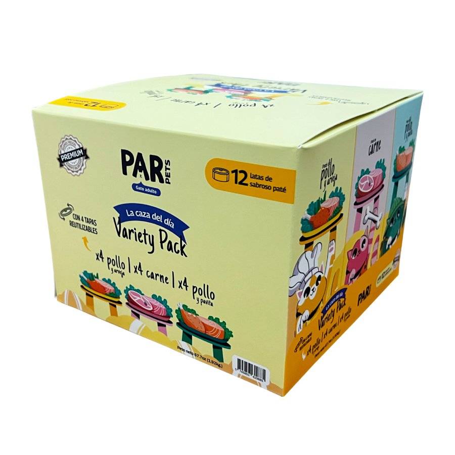 Par Pets Gato Variety Pack "La caza del día" 12 unds