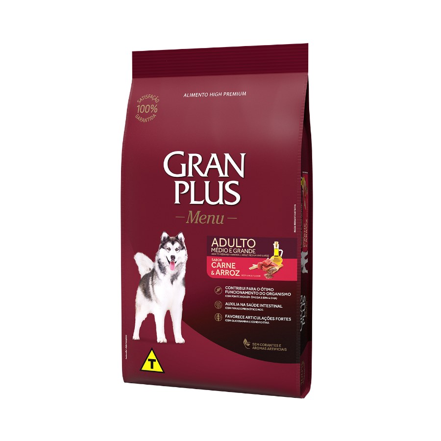 Gran Plus Menu Perro Adulto Carne Y Arroz, , large image number null