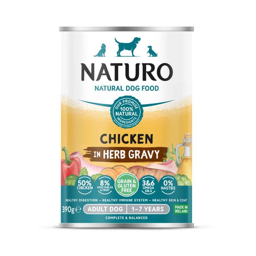 Naturo Pollo Con Frutas Y Vegetales Libre De Gluten Y Granos Para Perro Adulto 390gr