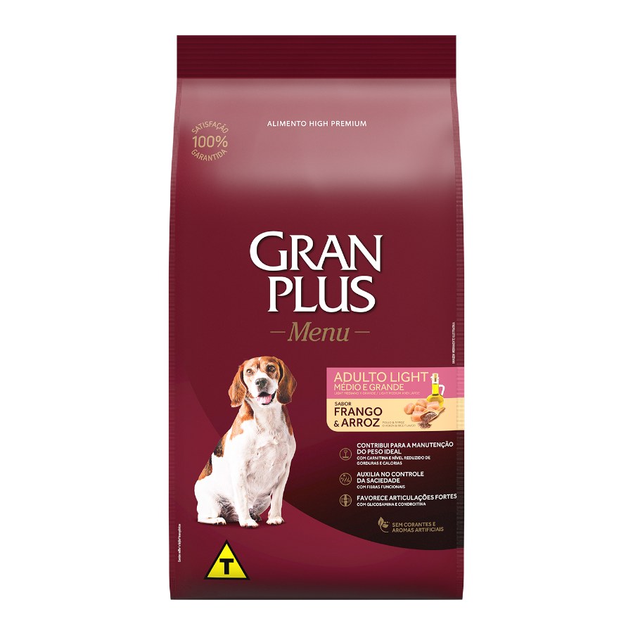 Gran Plus Menu Perro Adulto Light Pollo Y Arroz  15Kg