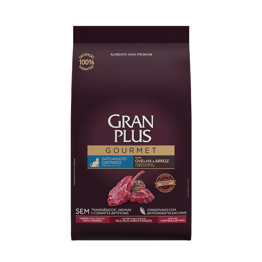 Gran Plus Gourmet Gato Adulto Castrado Sabor Cordero Y Arroz