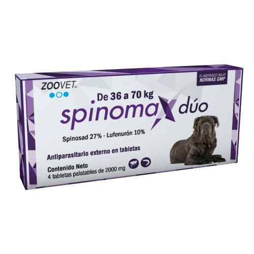 Spinomax Duo 36 A 70 Kg (Antiparasitario Externo Oral A Base De Spinosad + Lufenurón), , large image number null