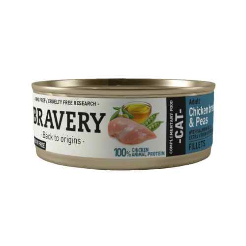 Bravery Chicken And Peas Adult Cat Wet Food 70 Gr (Nuevo)