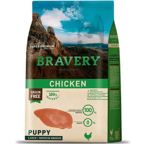 Bravery Chicken Puppy Large/Medium Breeds Alimento Seco Perro, , large image number null