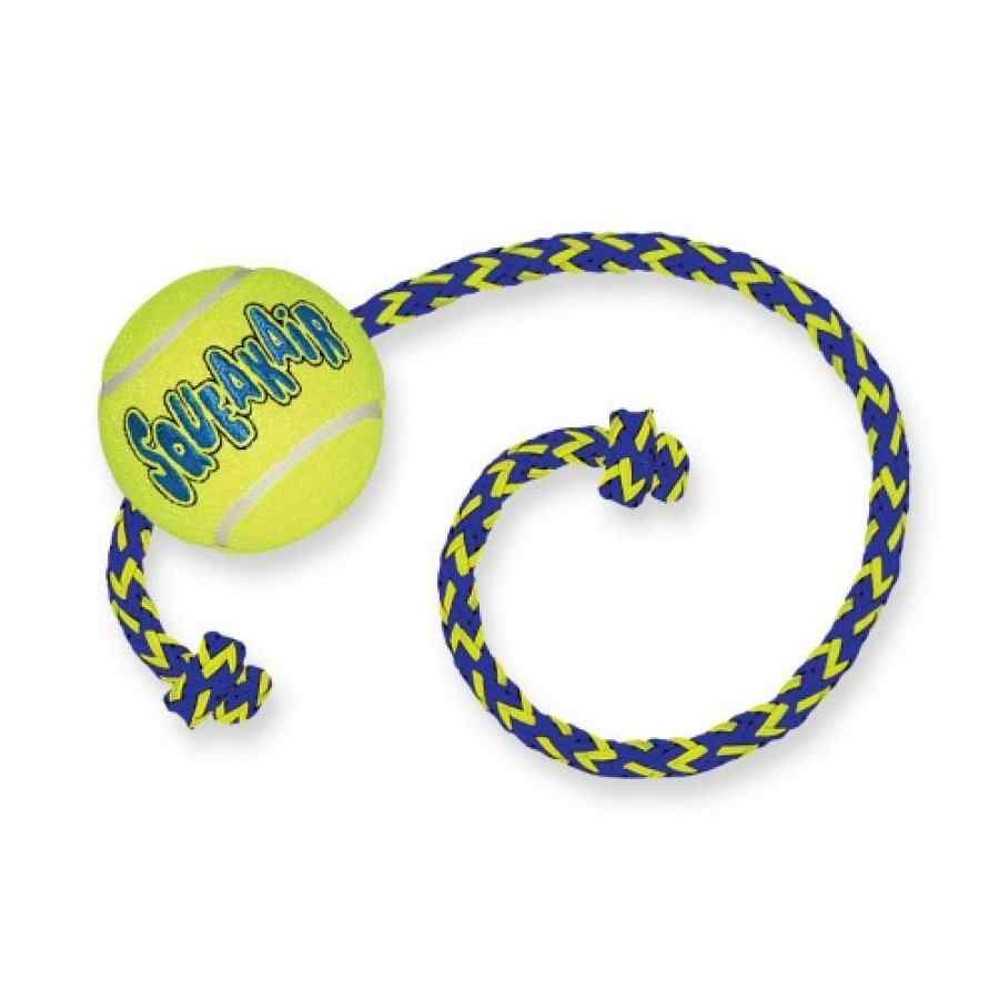 KONG Medium Squeaker Ball with Rope, , large image number null