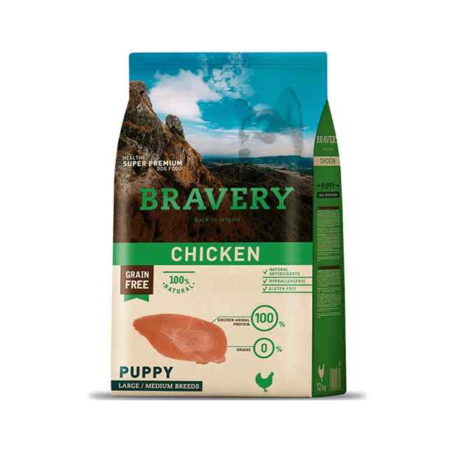 Bravery Chicken Puppy Large/Medium Breeds Alimento Seco Perro