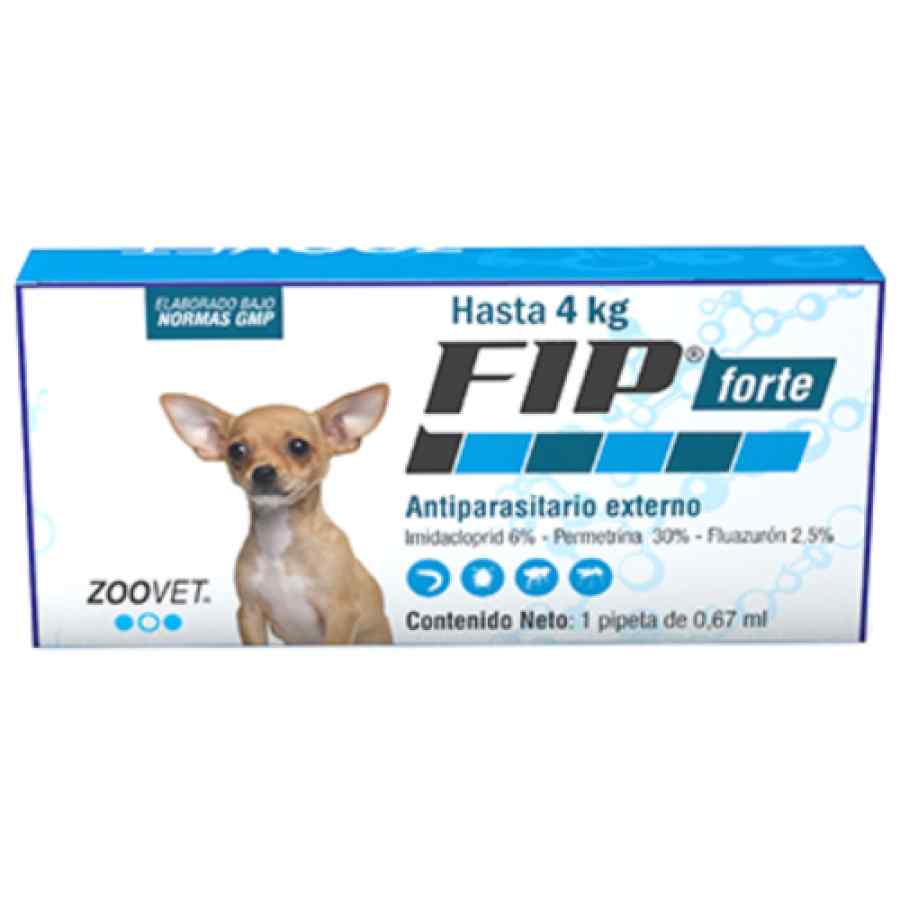 F.I.P. FORTE Para perros de hasta 4 kg Pulguicida y garrapaticida, , large image number null