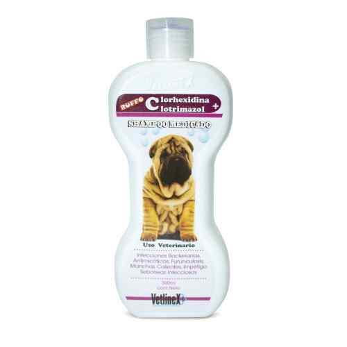 Clorhexidina + Clotrimazol Shampoo Medicado, 300 ML