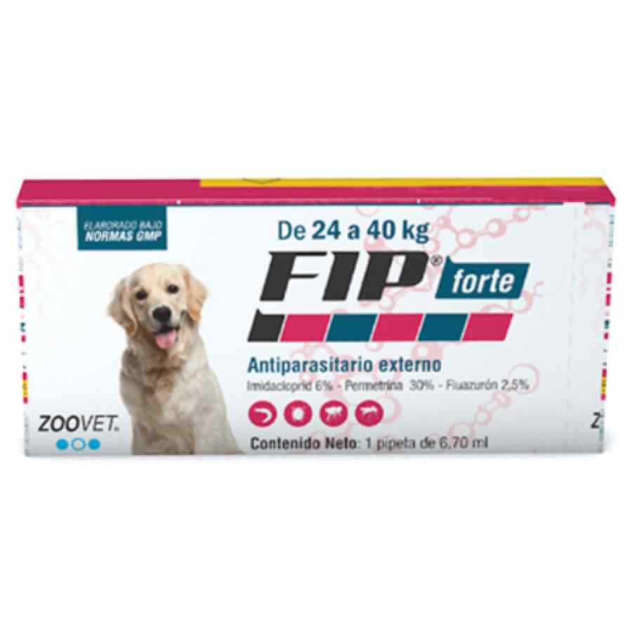 F.I.P. FORTE Para perros de 24 a 40 kg Pulguicida y garrapaticida