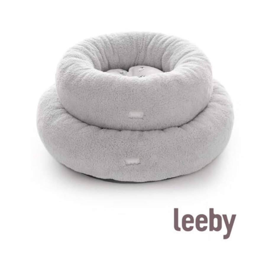 Leeby cama de pelo gris con ovejitas desenfundable para cachorros, , large image number null