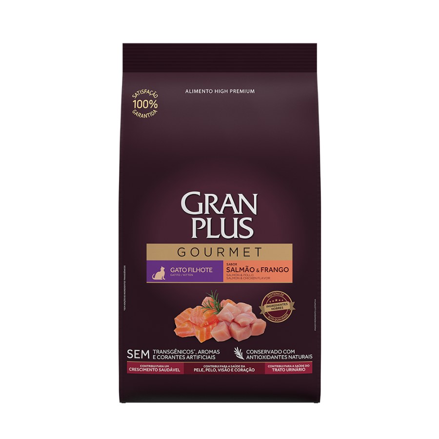 Gran Plus Gourmet Gato Cachorro Salmon Y Pollo