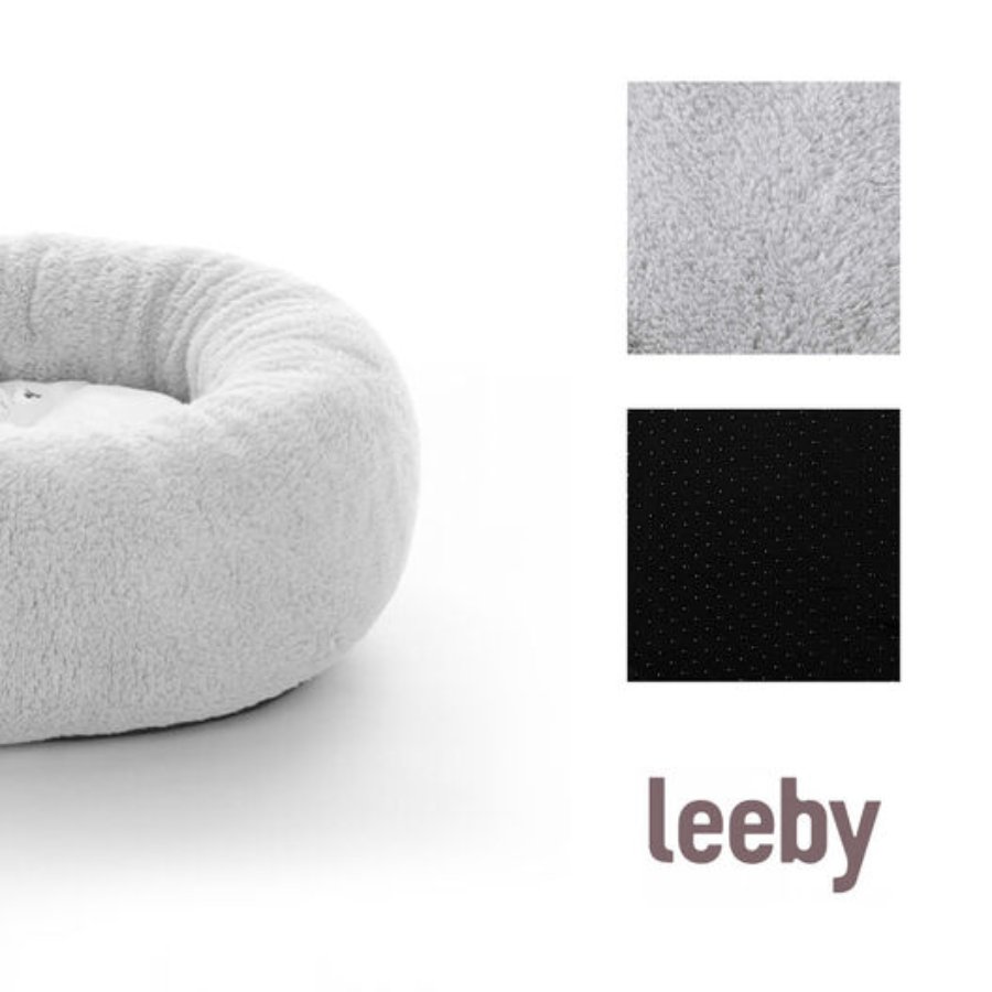 Leeby cama de pelo gris con ovejitas desenfundable para cachorros, , large image number null