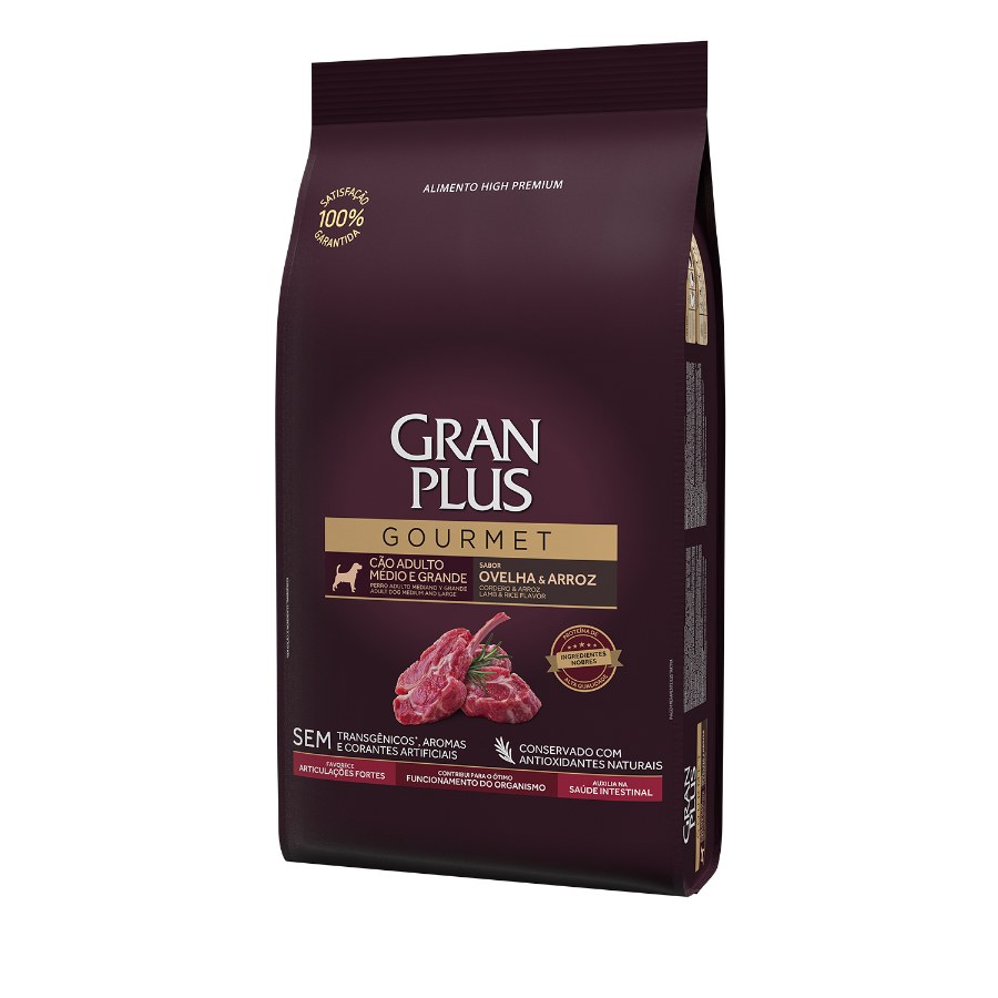 Gran Plus Gourmet Perro Mediano Y Grande Sabor Cordero & Arroz, , large image number null