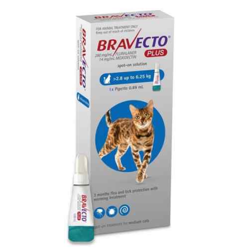 BRAVECTO PLUS 250mg SPOT ON CATS (2.8Kg 6.25Kg), , large image number null