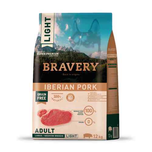 Bravery Light Iberian Pork Adult Large/Medium Breeds Alimento Seco Perro, , large image number null