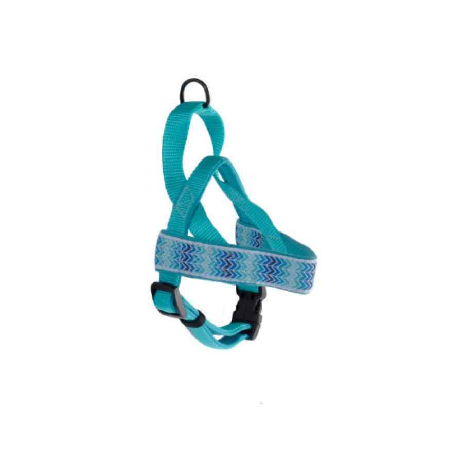 Coastal Ribbon Weave Harness, Teal Gradient Chevrons, , large image number null