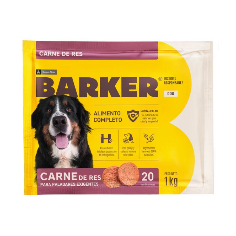 Barker Carne De Res (1kg) 20 Hamburguesas