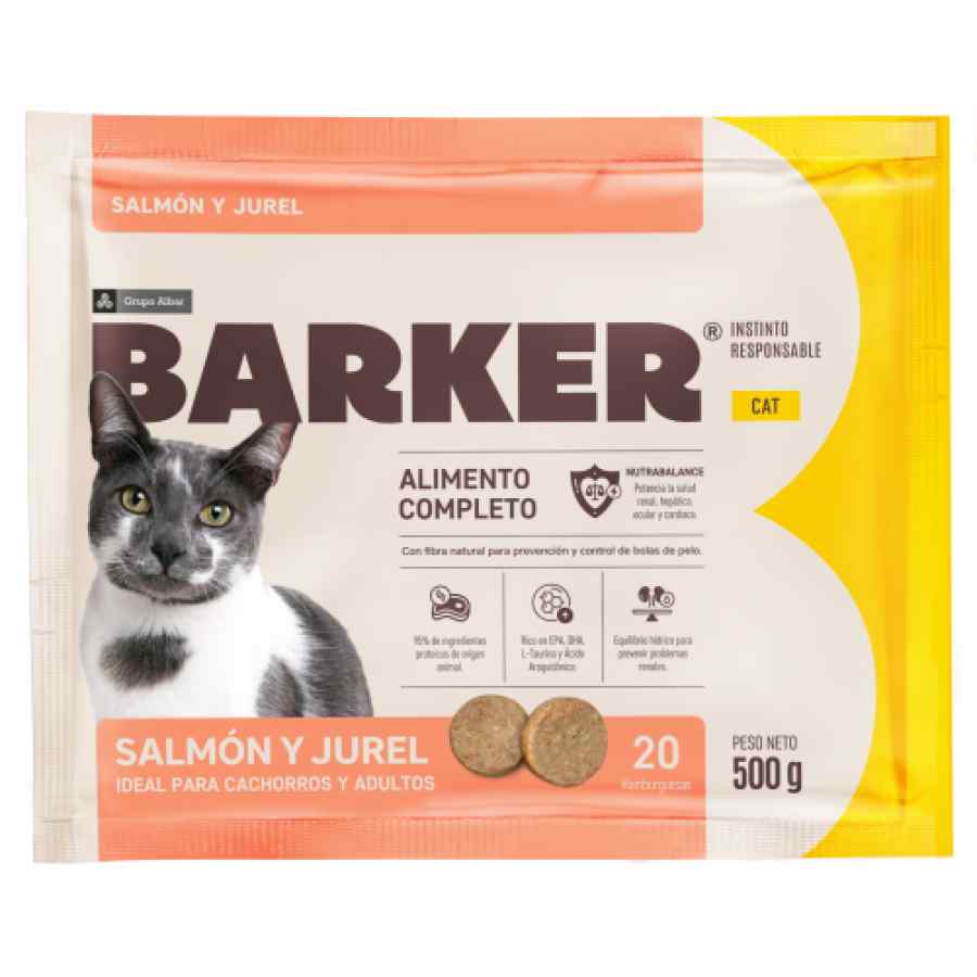 Barker Cat Salmón y Jurel (500 g) 20 Hamburguesas, , large image number null