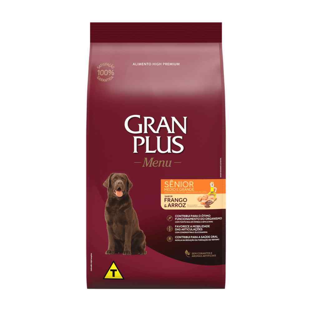 Gran Plus Menu Perro Senior Pollo Y Arroz 15 Kg Razas Medianas Y Grandes