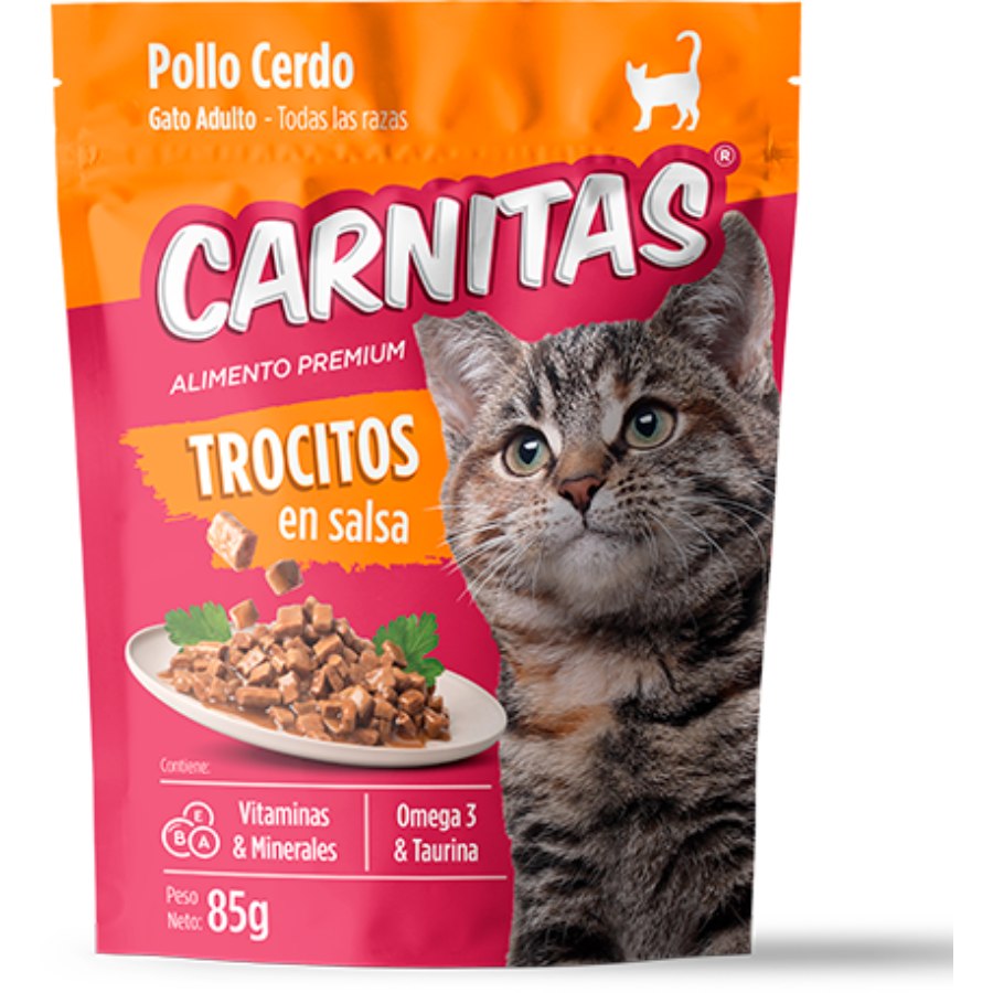 Carnitas Ap Gato Trocitos En Salsa Pollo Cerdo x 85 g