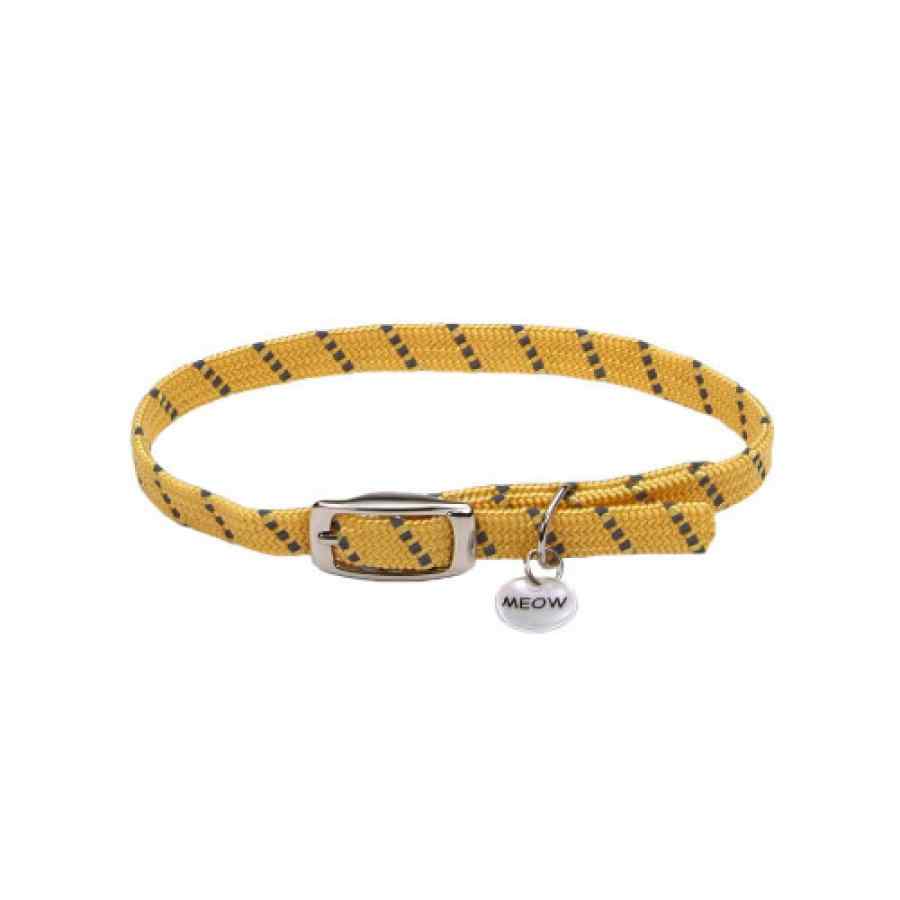 Coastal Elastacat Reflective Safety Stretch Collar With Reflective Charm, Yellow, 3/8" X 10", , large image number null
