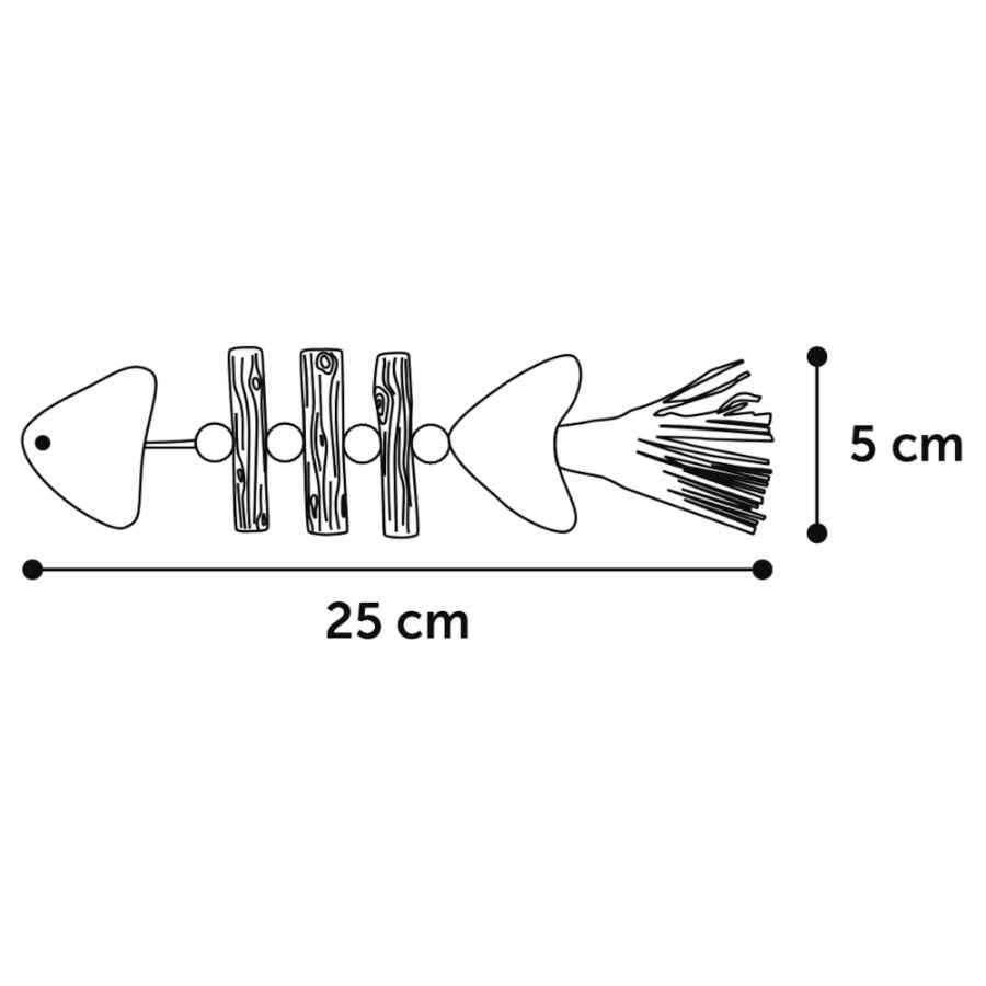 Nature Juguete De Matatabi Para Gato Topsy Pescado Madera 21cm, , large image number null