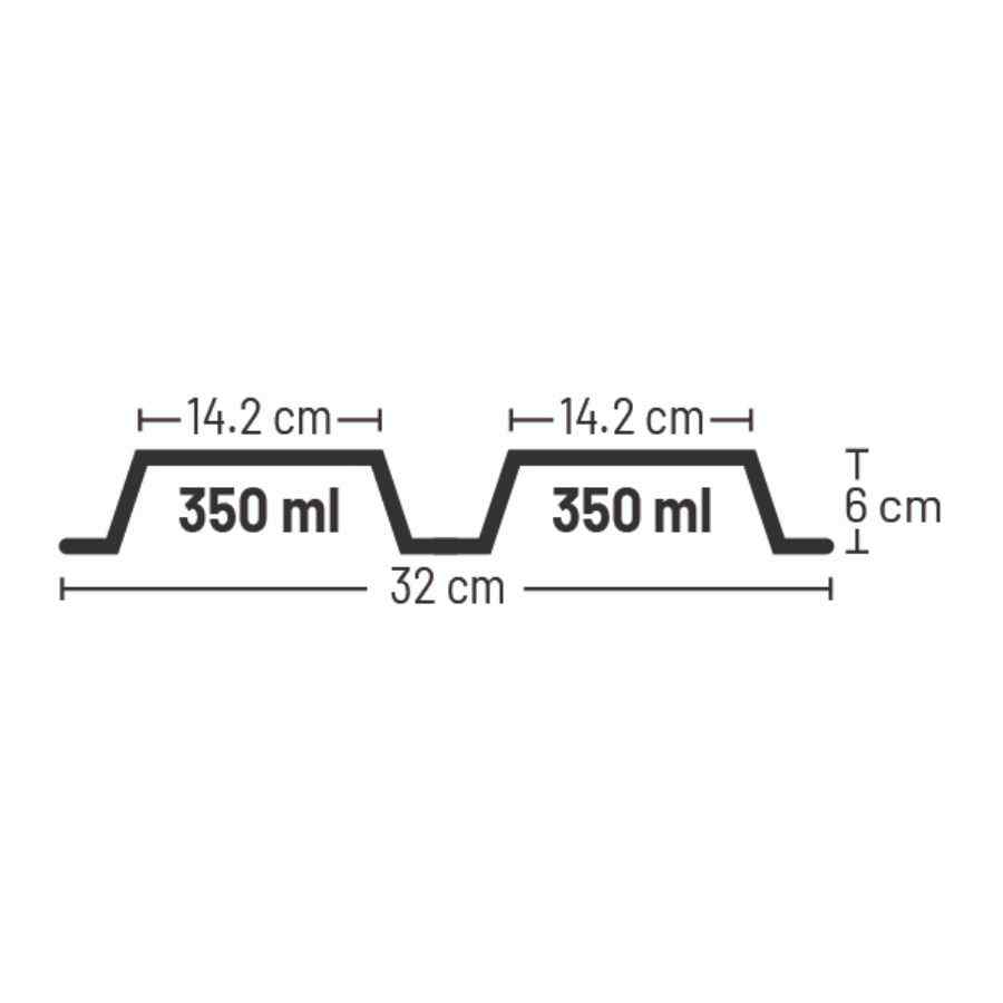 Comedero Doble Dinner 2x350ml, , large image number null